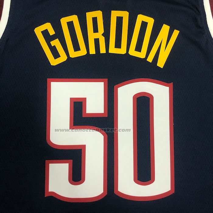 Maglia Denver Nuggets Aaron Gordon NO 50 Icon 2021 Blu